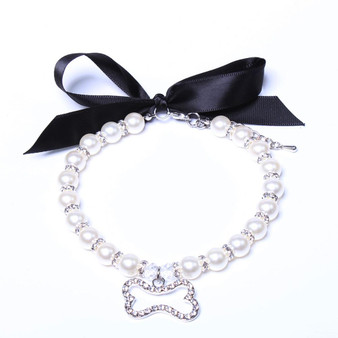 Dogs Pearl Necklace Collar