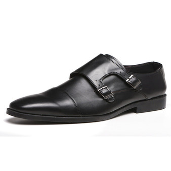 Handmade Monk Strap Leather Shoes For Men