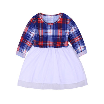 HE Hello Enjoy Mother Daughter Dresses Spring Autumn 2019 Matching Outfits Moms And Girls Clothes Long Sleeve Plaid Family Dress