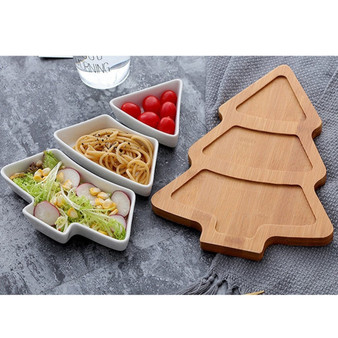 Christmas Tree W/ 3Pcs Ceramic Plate