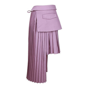 Juliana Pleated Asymmetric Skirt