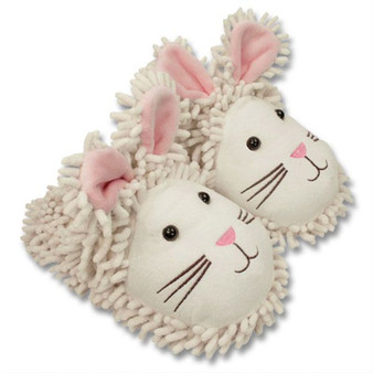 Fuzzy Friend Slippers Bunny