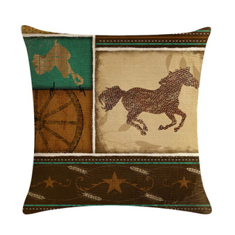 Cowboy Pattern Decorative Throw Pillows Cover