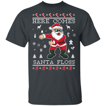 Here Comes Santa Floss Ugly Christmas Sweater