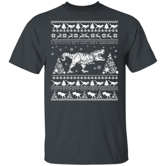 Love Jurasic Dino Ugly Christmas Sweater T-Shirt