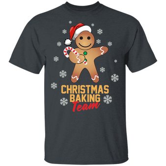 Christmas Baking Team Gingerbread Man Candy Canen T-shirt
