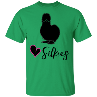 Silkie Chickens Shirt- Silkies -Love Silkies Chicken T-shirt Black