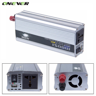 Onever 1500w Car Converter Modified Sine Wave Power Car Inverter  DC 12v to AC 220v USB 5V Invertor USB Car Charger