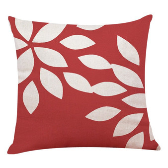 Red Geometric Throw Pillowcase