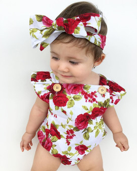 Red Roses Romper