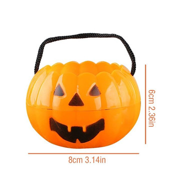 Halloween Loot Party Pumpkin Trick Treat Tote Bags Children Candy Bag Halloween Candy Storage Bucket Portable Gift Basket 916