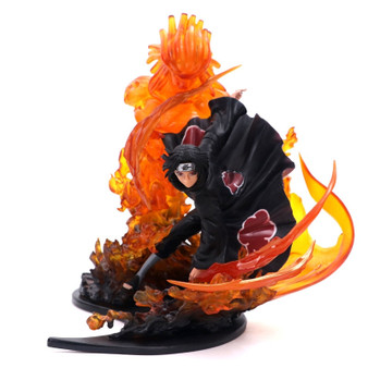 Naruto Uchiha Itachi Fire Red VS  Sasuke Susanoo Blue PVC Action Figure Brother Relation Collection Model Toy 21cm