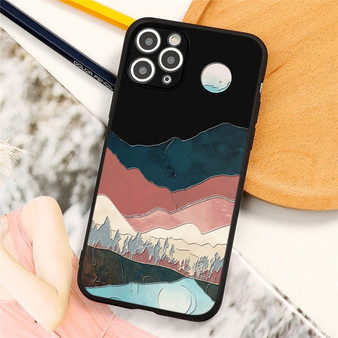 TPU Phone Case For iPhone SE 2020 XR XS 11 Pro MAX X 5 6 6S 7 8 Plus Capas 3D Emboss Mountain Cover For iPhone 7 Plus Coque Etui