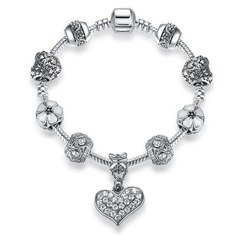 Luxury 925 Sterling Silver Charm Bracelet