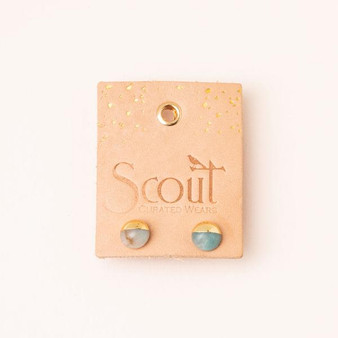 Stud Earring Amazonite/Gold