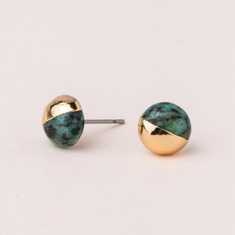 Stud Earring African Turquoise/Gold