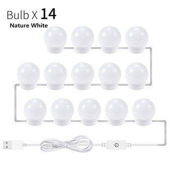 Led Vanity Light Makeup Mirror Light Bulb 12V LED USB Cable Powered Dressing Table Make Up mirror Lamp Decor Bathroom Wall lamp