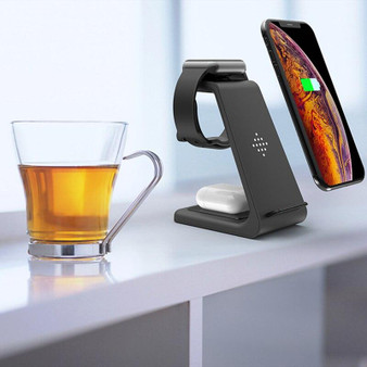 3 in 1 Wireless Charger Station For Iphone  and Apple Watch