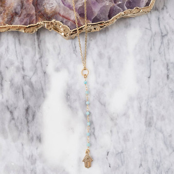 Hamsa Charm Necklace