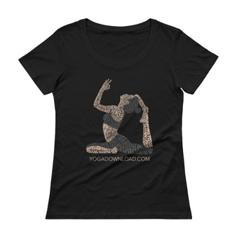 Ladies' Scoopneck - Beautiful Yoga Pose w/ Yoga Words