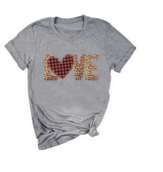 Letter And Heart Graphic Tee