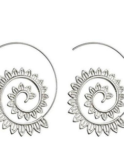 Womens Exaggerated Alloy Round Earrings