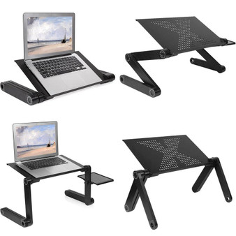 Adjustable Ergonomic Portable Aluminum Laptop Desk - Table Desk Stand With Mouse Pad