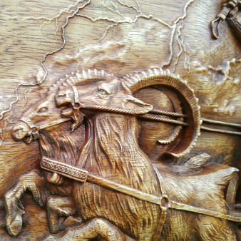 Carved Wood Thor Wall Hanging