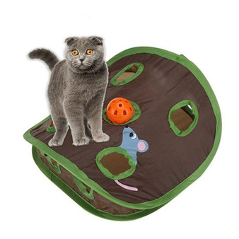 Cat Toy Hide And Seek Mouse Tent With Holes Interactive Cat Toys