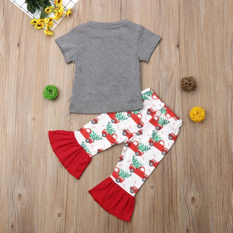 Toddler Girl 2Pcs Set - Short Sleeves and Pants