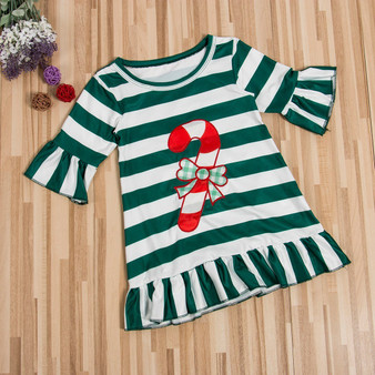 Christmas Toddler Girl Striped Dress