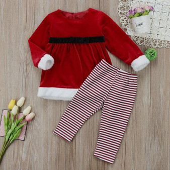 Christmas Baby Girl 2Pcs Set - Tunic and Pants