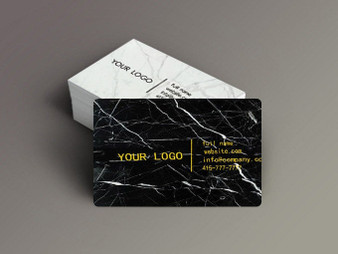 Nero Marquina Marble Business Cards  Auto renew