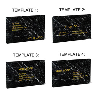 Nero Marquina Marble Business Cards