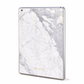 Carrara White Marble iPad Cover (White Border)
