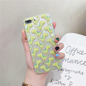 Cute Dinosaur Patterned Phone Case For iPhones