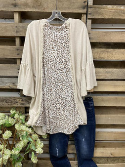 2021 Fashion Back Leopard Printed Cardigan