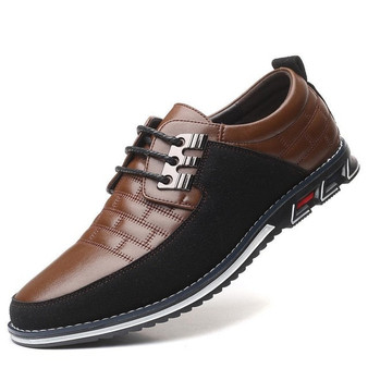 Men Oxford Leather Shoes Casual Slip-on Business Shoes