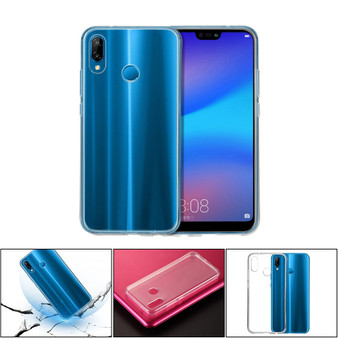 Phone Back Cover Transparent Soft Flexible Silicone Case for Huawei P20 Pro