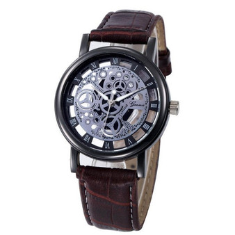 Genvivia Watches Top Brand Luxury Hollow Analog Quartz Stainless Steel Watches