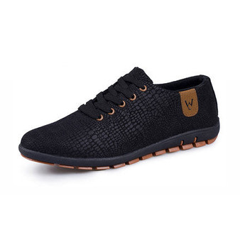 Breathable Men Shoes Casual Fashion Low Lace-up Canvas Shoes