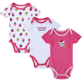 3pcs/lot Baby Boy Girl Clothes Short Sleeve Leopard Print Summer Baby Romper