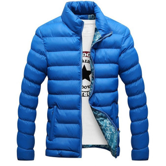 Newest Mens Brand Solid Winter thick cotton Jacket Men Stand Collar Fashion Quality Parka Men Overcoat