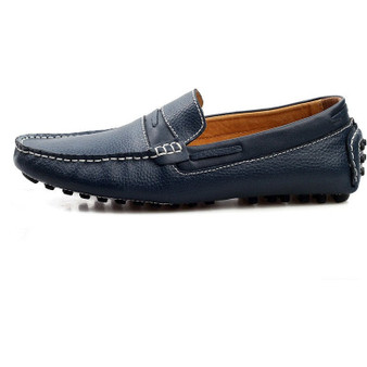 New Genuine Leather Men's Casual Loafers, Moccasins, Driving Slip On Shoes Breathable Flats For Men