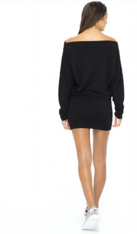 Indah Women's Baby Ruth Long Sleeve Mini Dress | Black