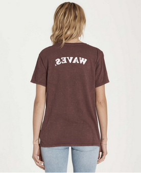 Billabong Women's Waves Tee | Mystic Maroon