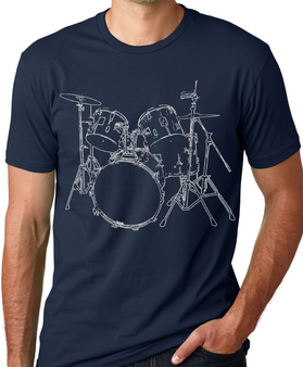Drums T shirt cool Musician T-shirt screenprinted