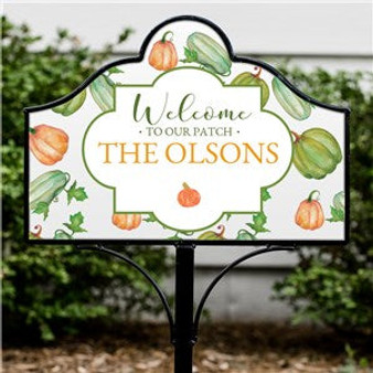 Personalized Welcome To Our Patch Magnetic Yard Sign