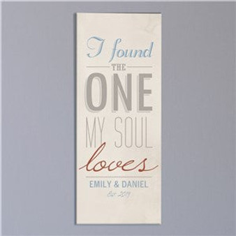 Personalized The One My Soul Loves Wall Canvas