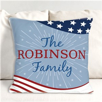 Personalized Patriotic Throw Pillow